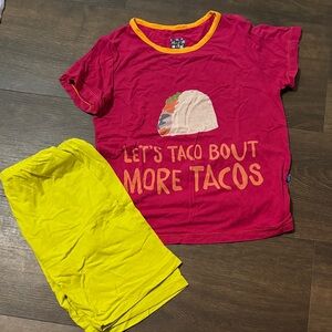 Kickee Pants Taco Bout Tacos Pajama Set XS 5/6